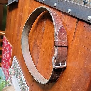 Thick rugged leather jeans belt 34w